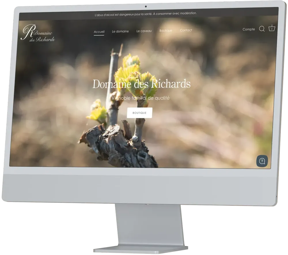 Illustration du projet Domaine des Richards - Création d'un site ecommerce