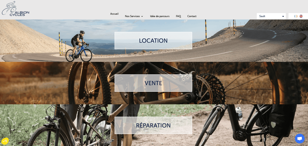 site internet albion cycles